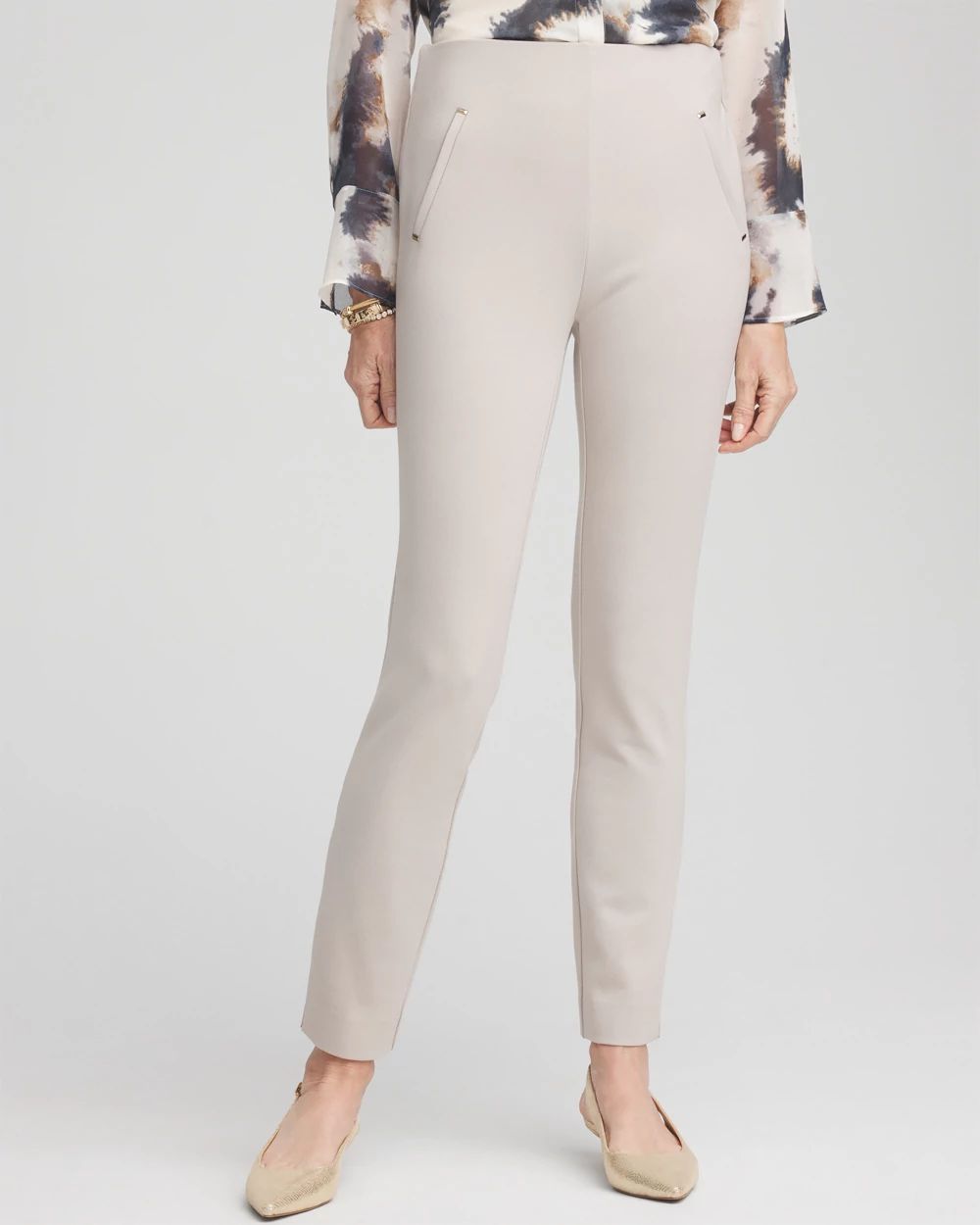 Juliet Ponte Trim Detail Ankle Pants | Chico's